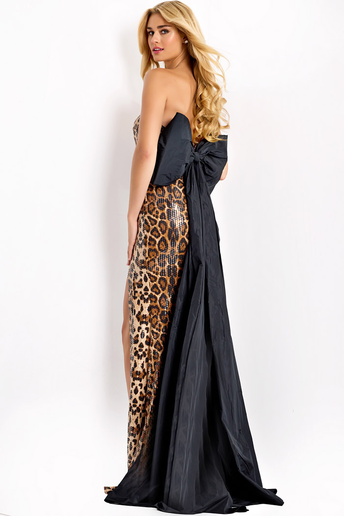 Fitted animal print dress 48651