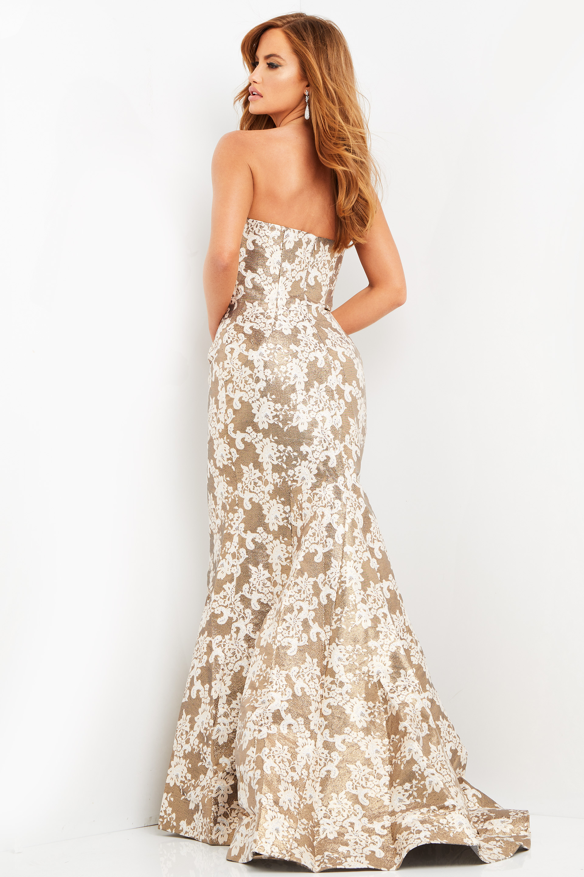 mermaid print dress 06760