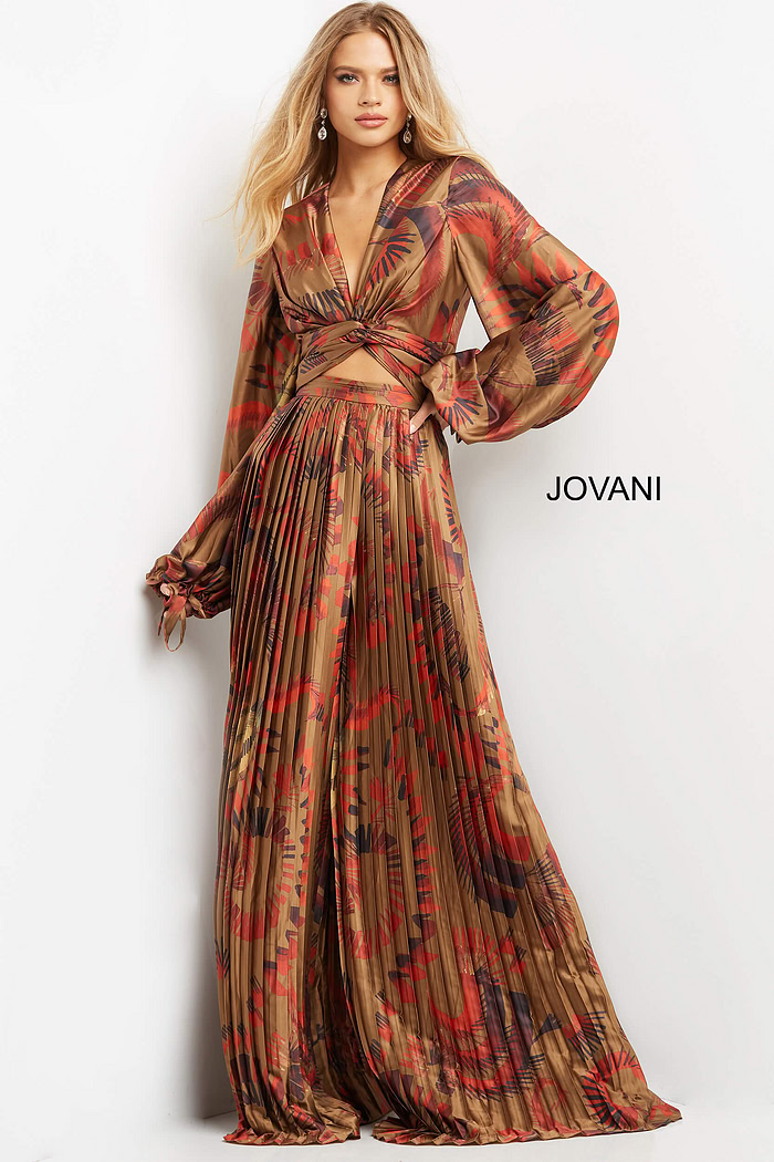 Multi Color Print Contemporary Suit 06851 and 06852