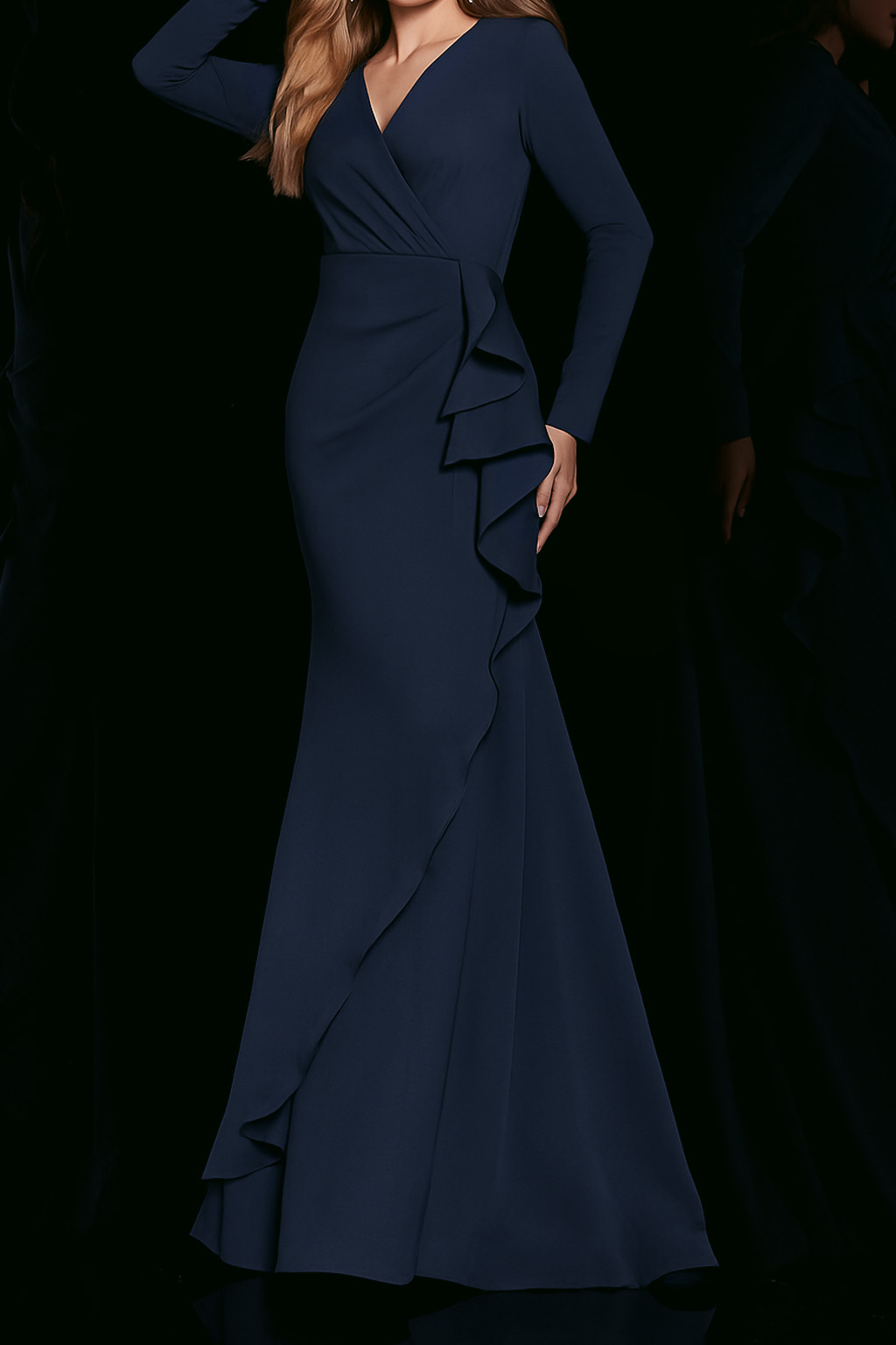 navy mother of the bride dress 06995