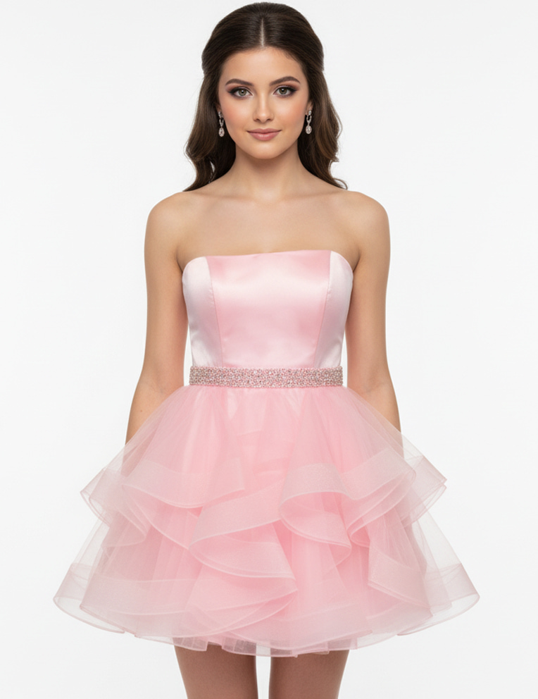 pink short dress 22901