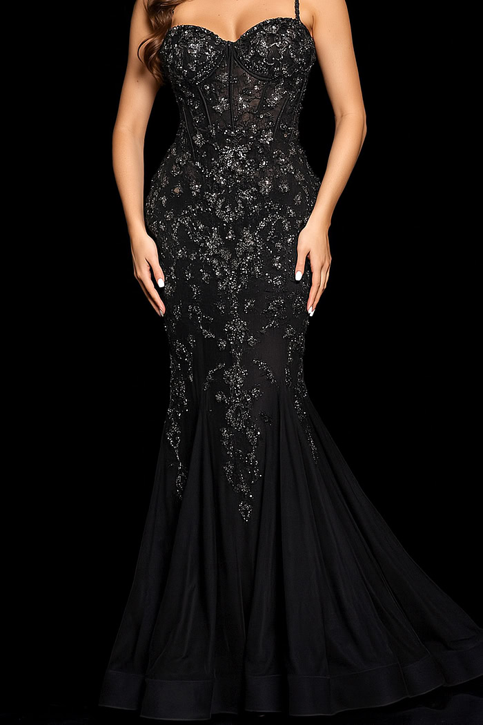 23125 black mermaid dress