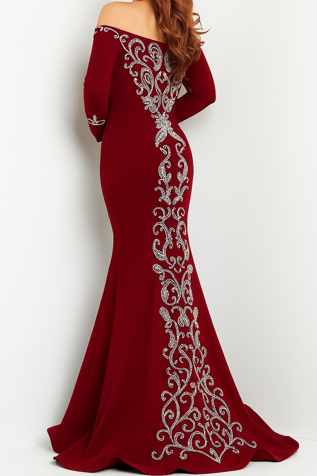 24328 beaded mermaid evening dress