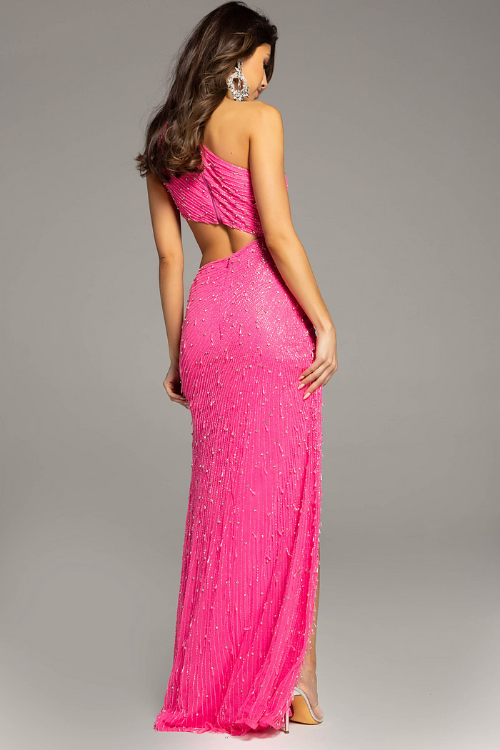 pink embellished dress 34011