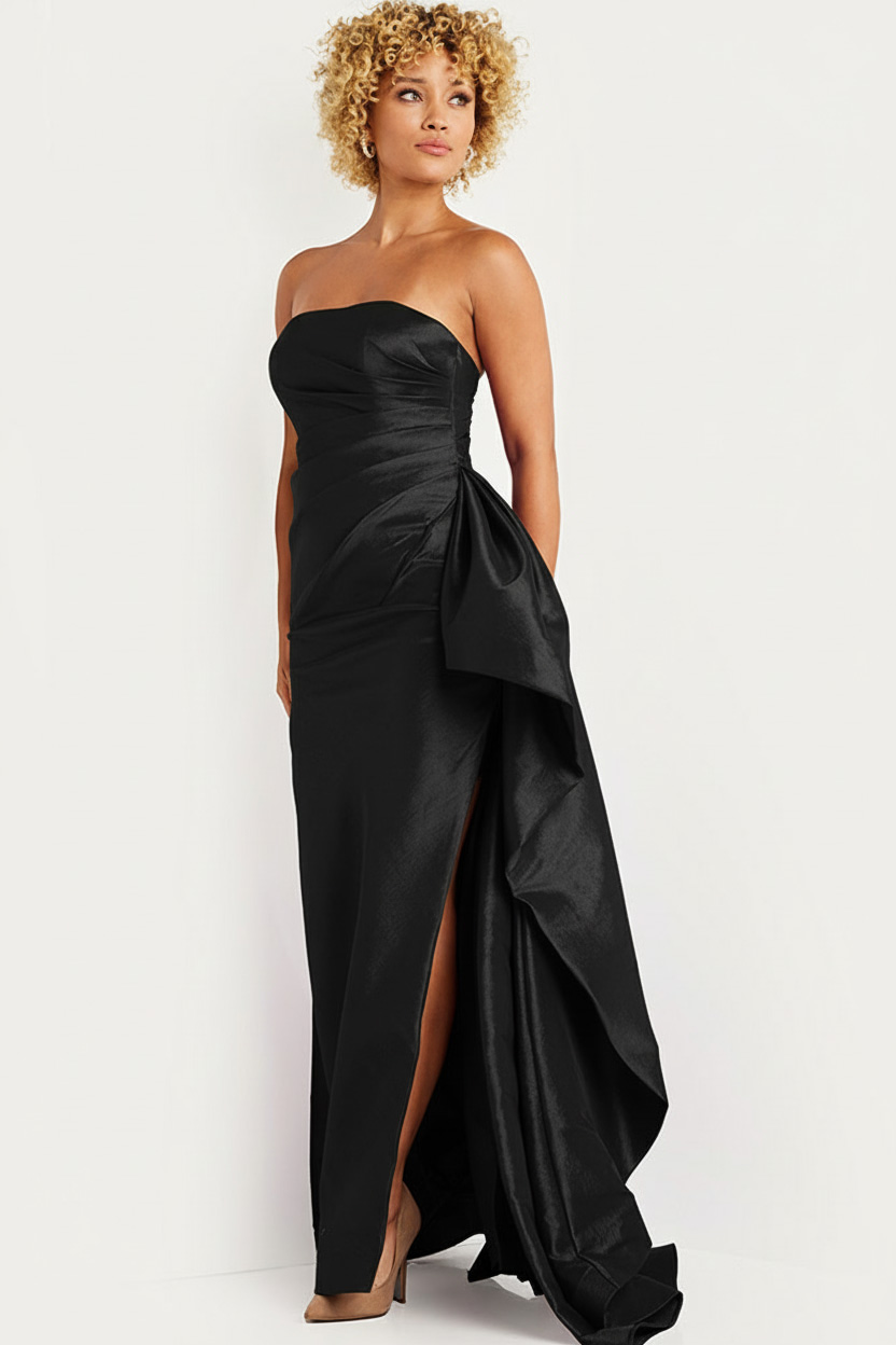 Strapless gown with pleated bodice 36854