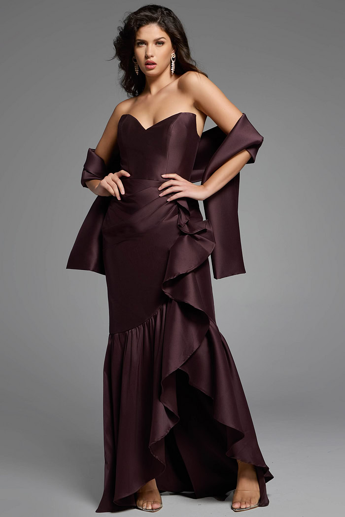 strapless taffeta dress 39265