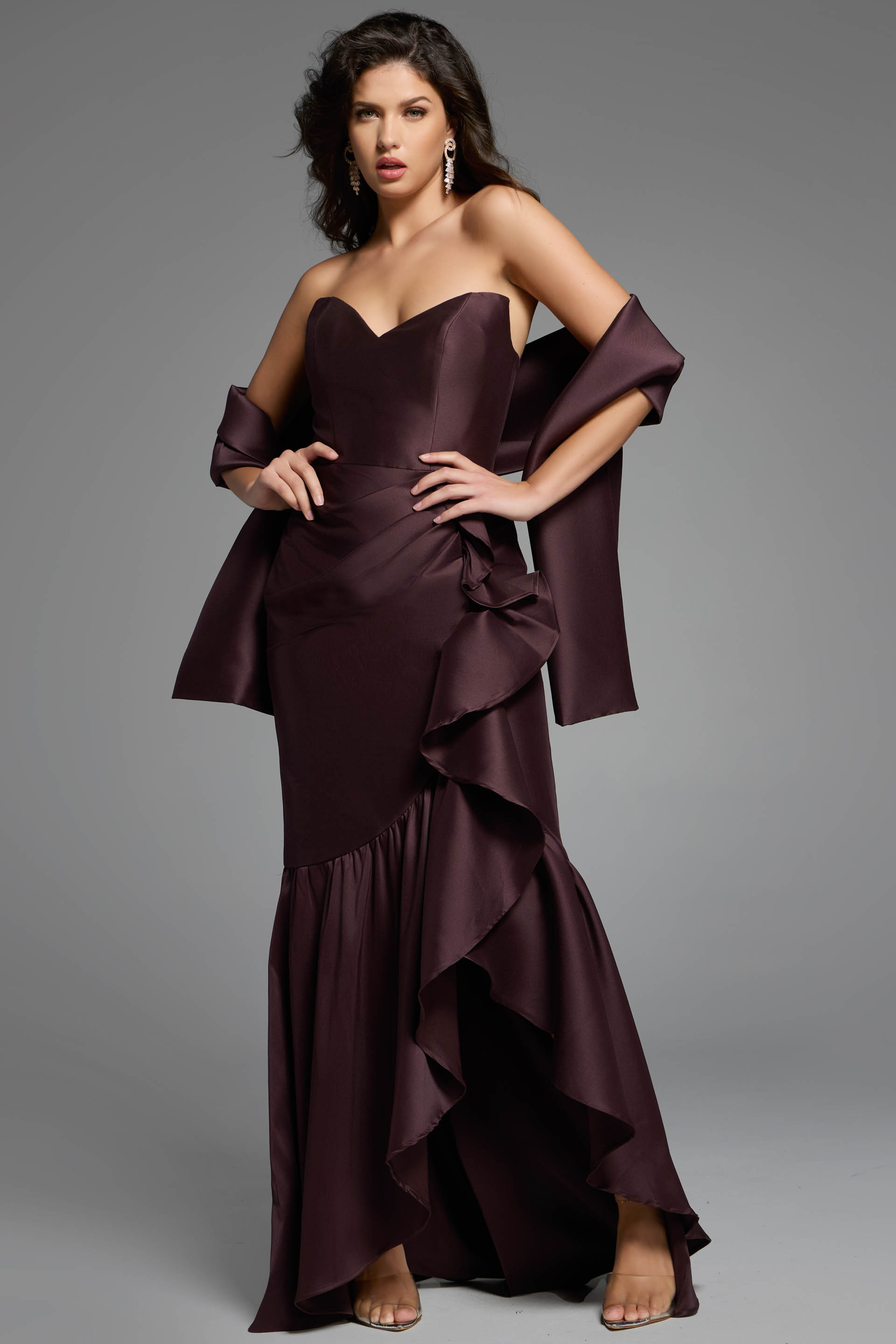 strapless taffeta dress 39265
