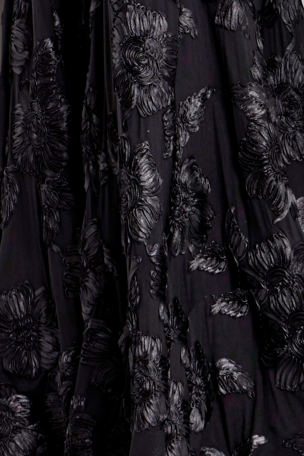 One-Shoulder Floral Appliqué Evening Gown 39267 - Image 3