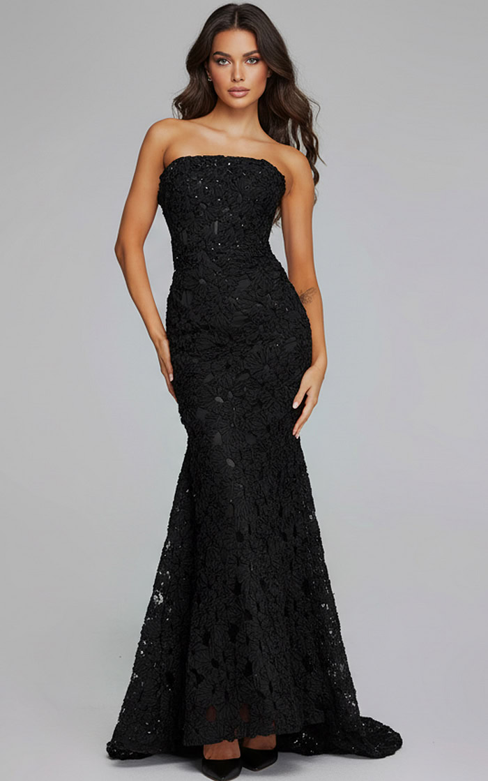 strapless mermaid lace dress 40744