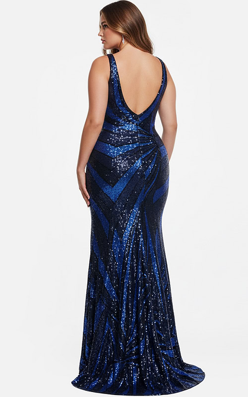 backless embellished mermaid dress 40766