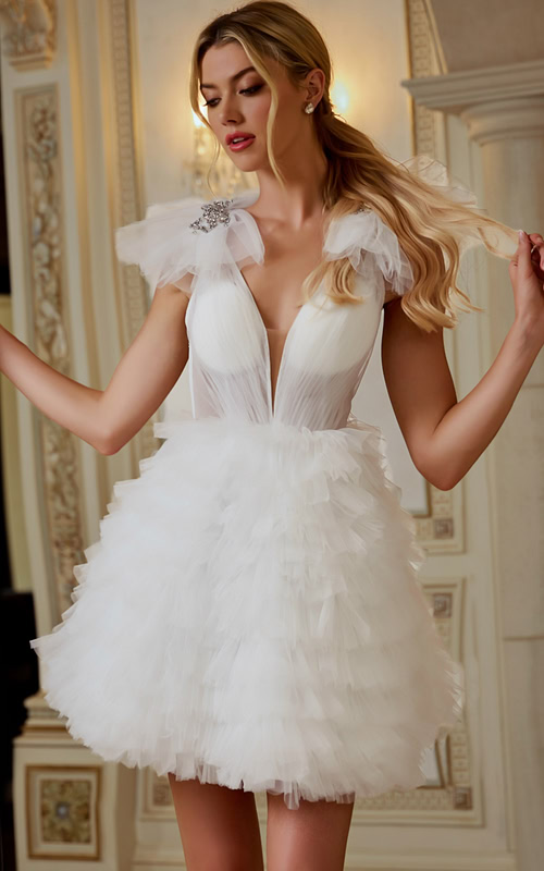 bridal shower short dress 41001