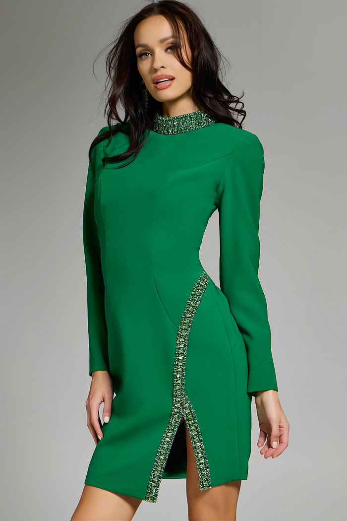 Model wearing Jovani dress 42008.