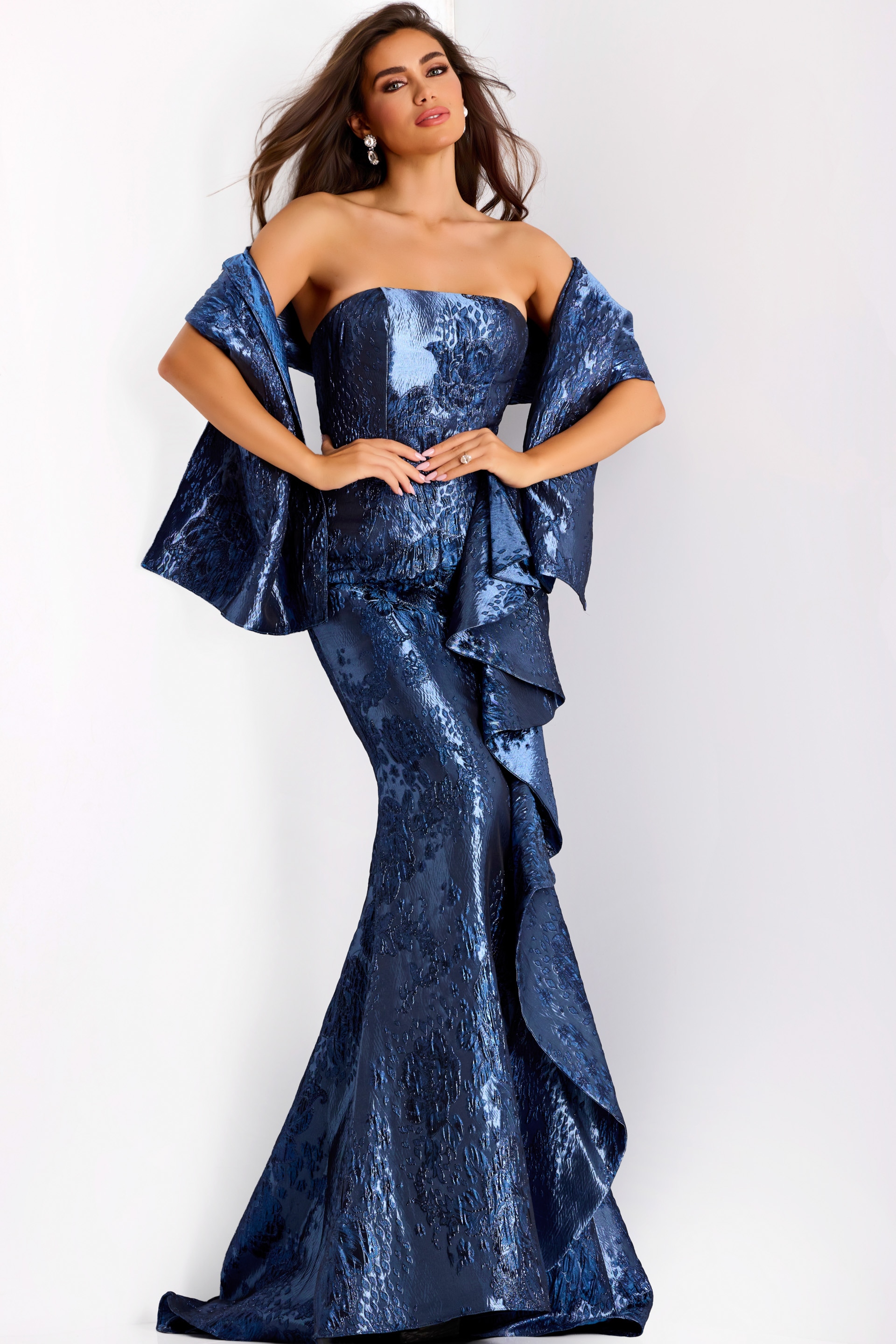 strapless mermaid floral dress 42028