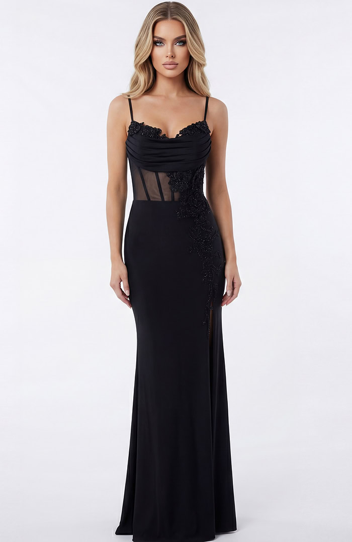 corset bodice black dress 42227