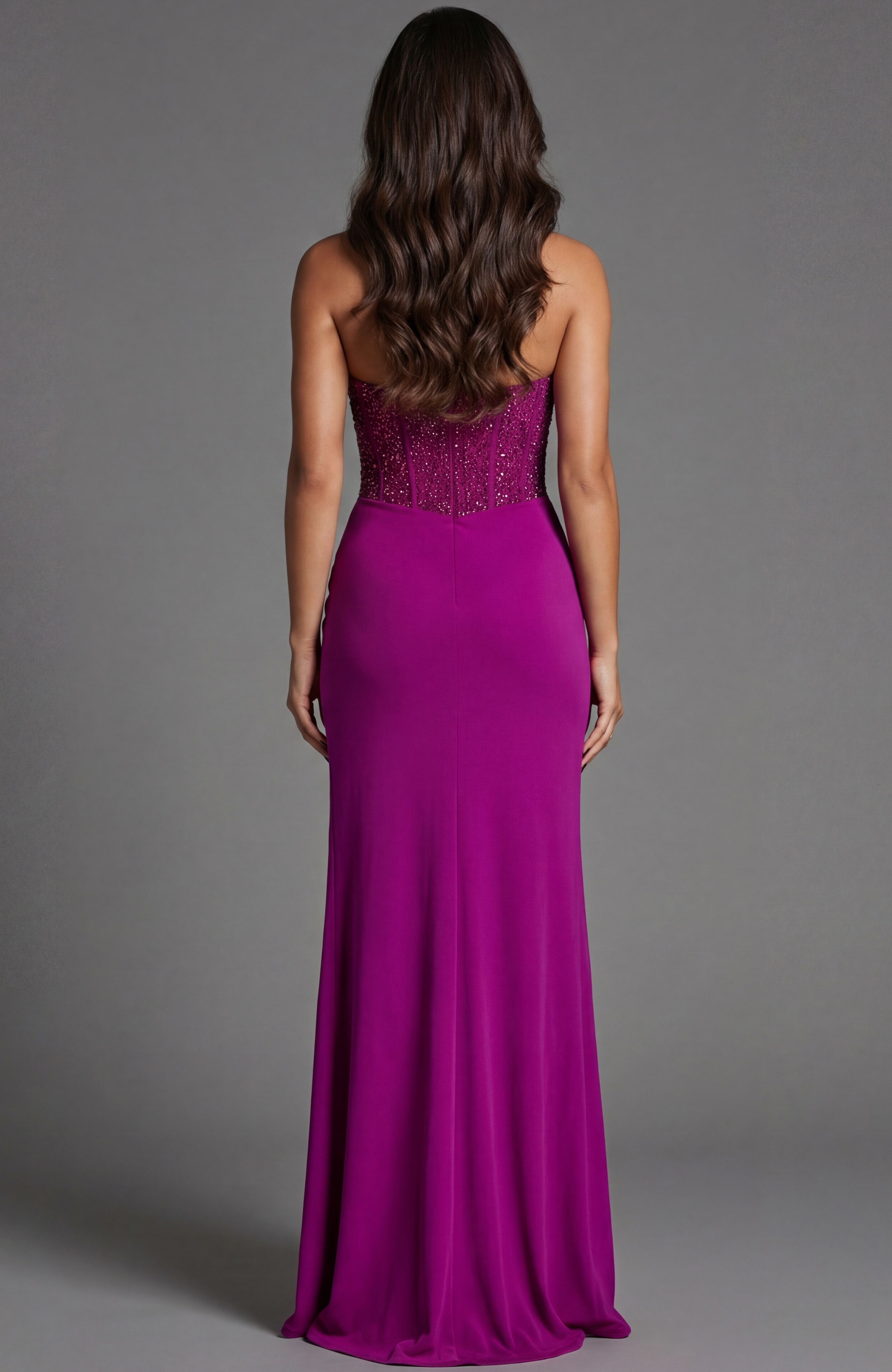 purple embellished jersey dress 42465
