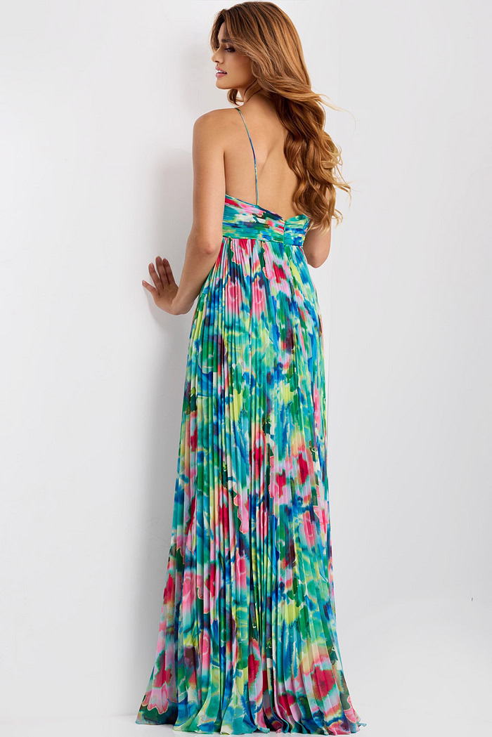 Spaghetti Strap Multicolor Dress