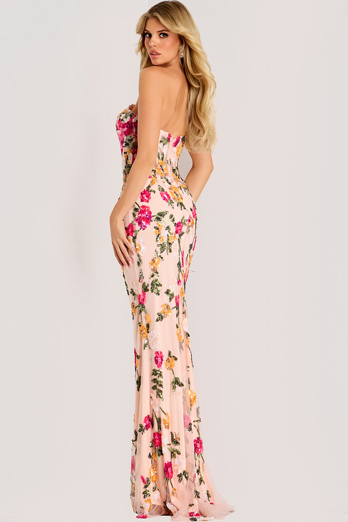 strapless mother of the bride dress 44011