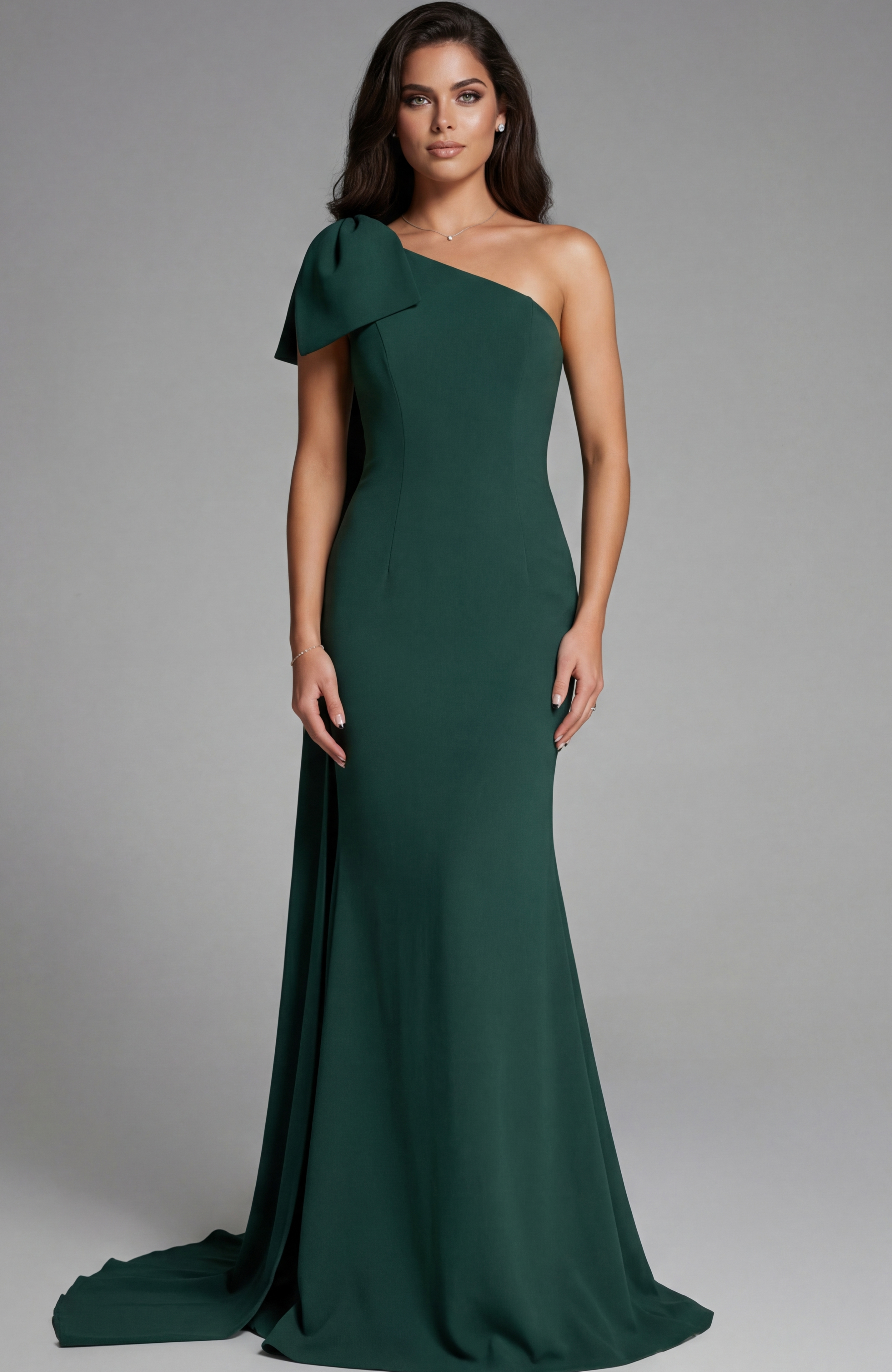 one shoulder simple mob dress 44177