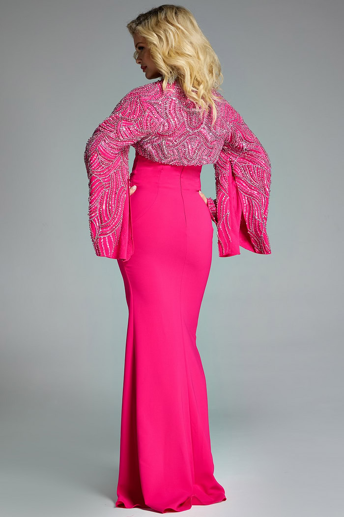 Model wearing Jovani dress 44254.