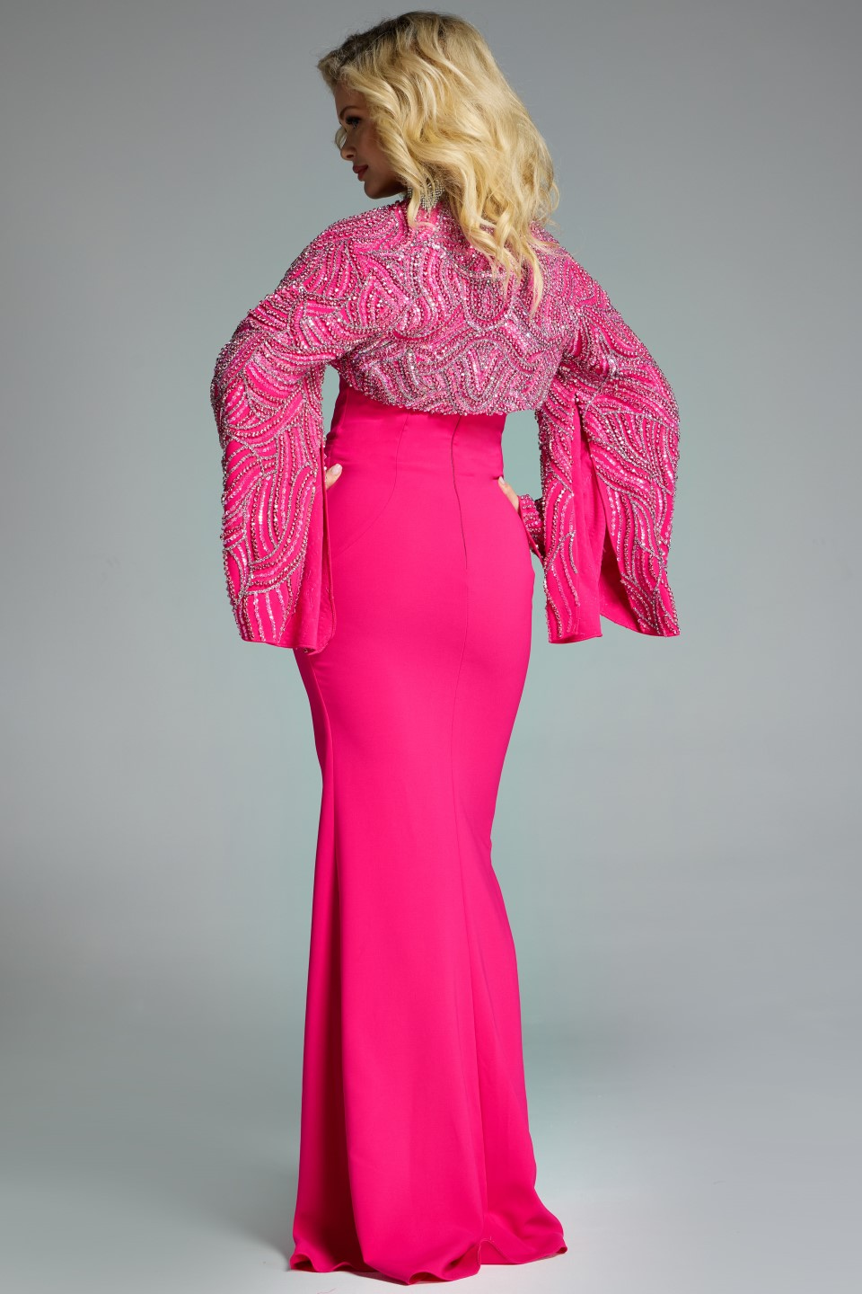 Model wearing Jovani dress 44254.