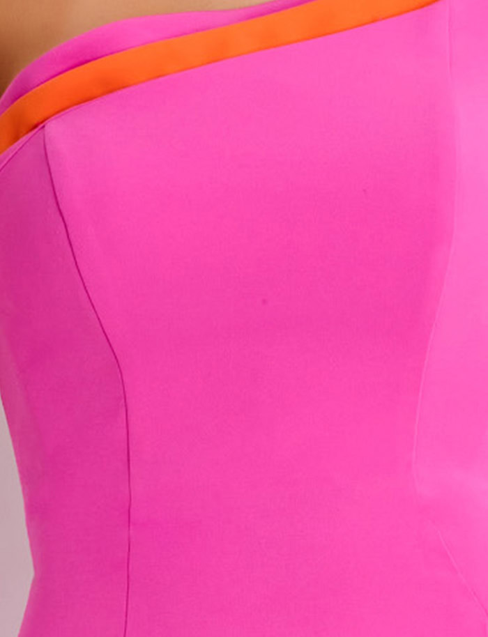 fuchisa and orange fabric 44267