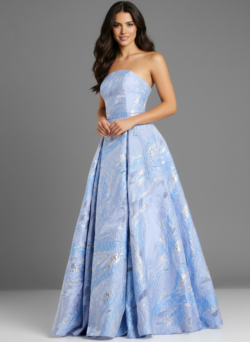 bue strapless dress 44369