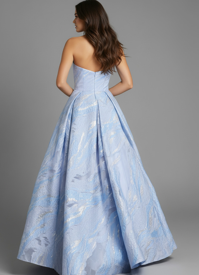 pleated blue dress 44369