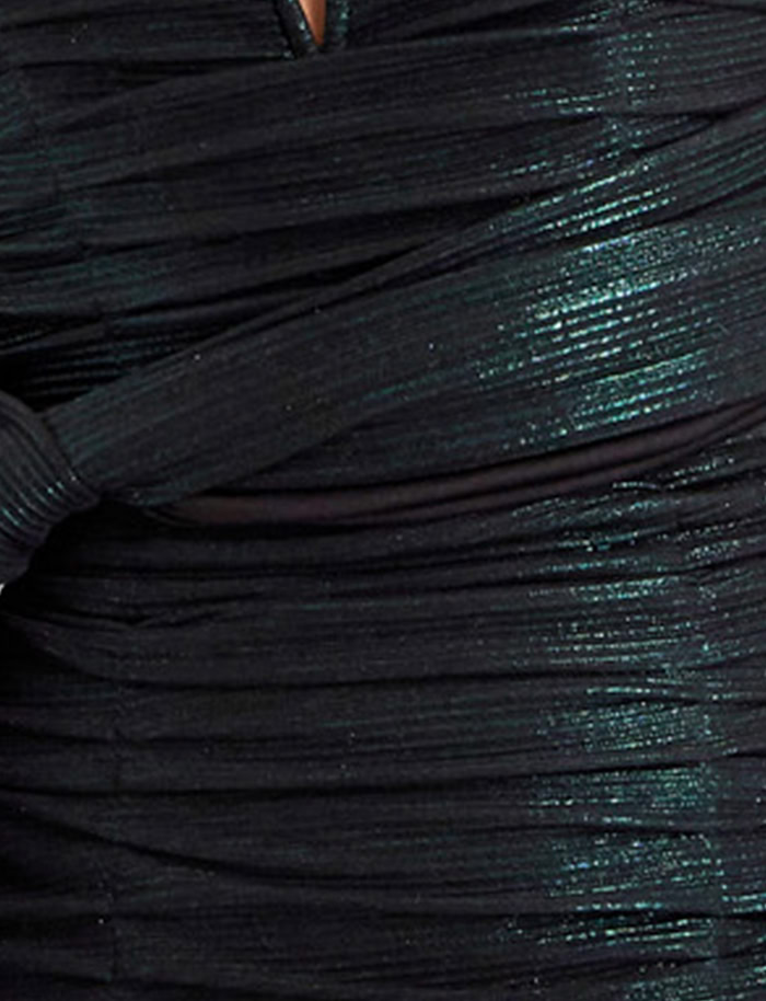 dark green metallic fabric for style 44414