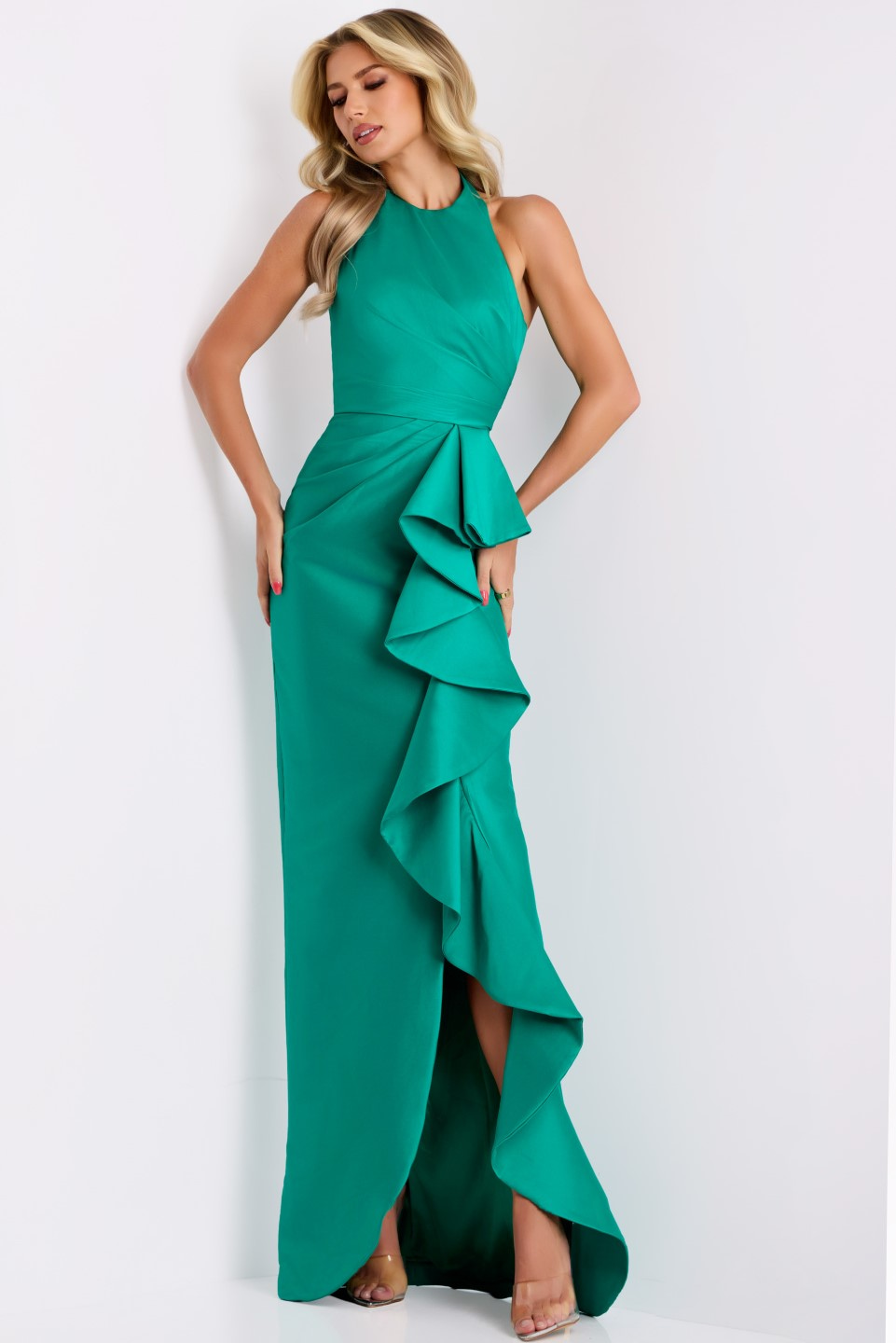 Model wearing Jovani dress 44473.