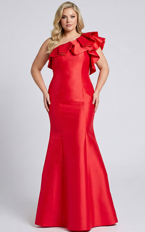 plus size one shoulder dress 44527