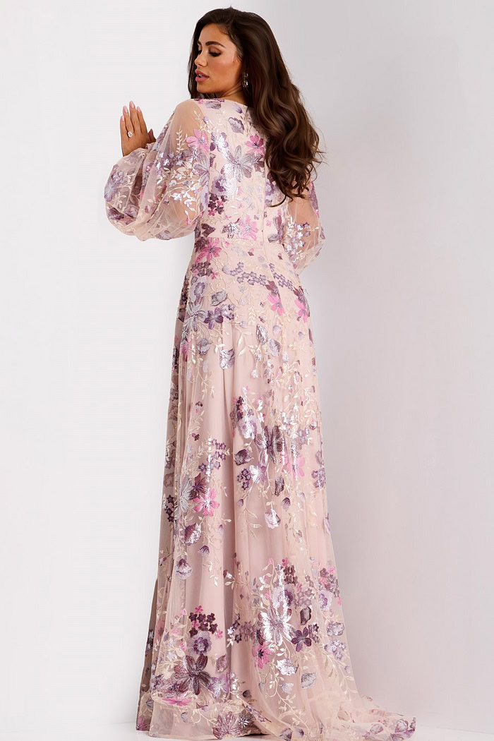 Model wearing Jovani dress 44655.