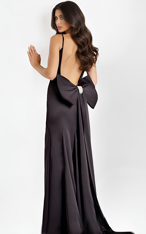 backless dress with bow detail 44675
