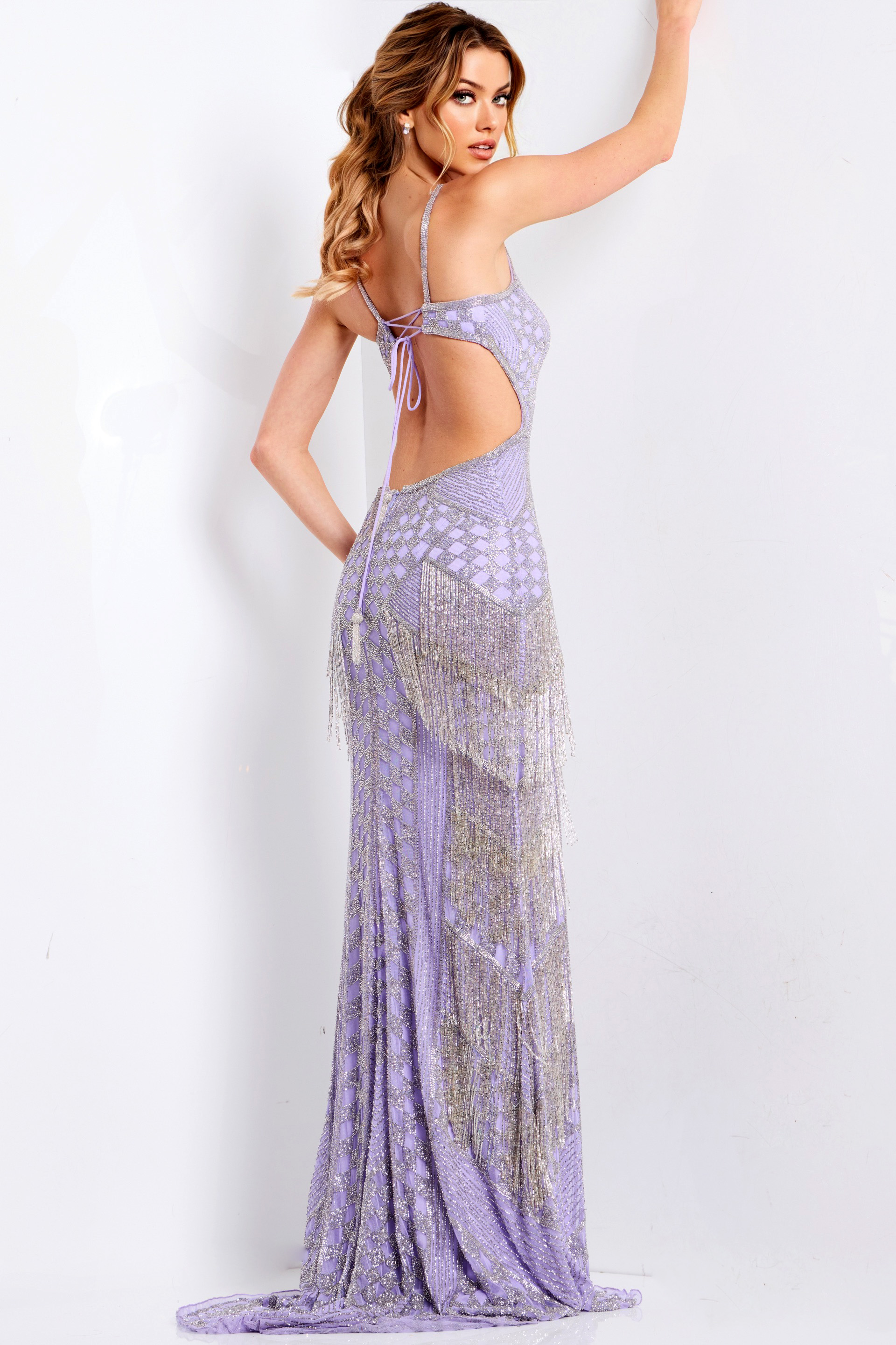 backless beaded dress 44723