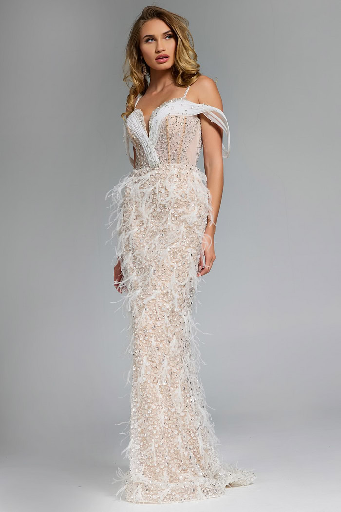 Model wearing Jovani dress 44848.