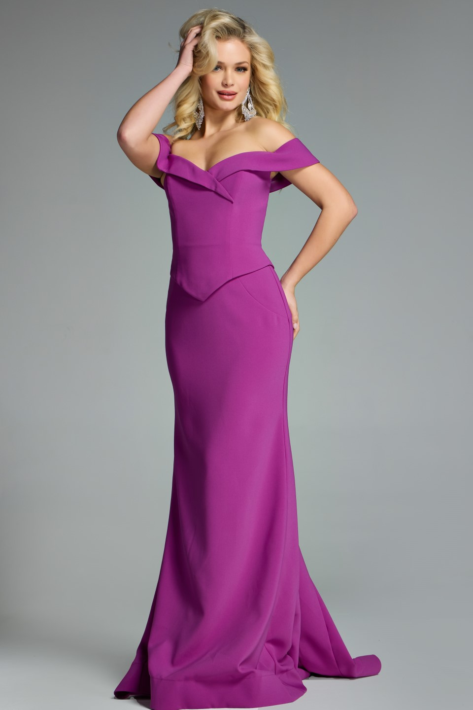 Model wearing Jovani dress 44861.