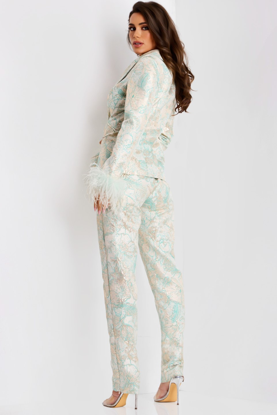 Model wearing Jovani dress 45178.