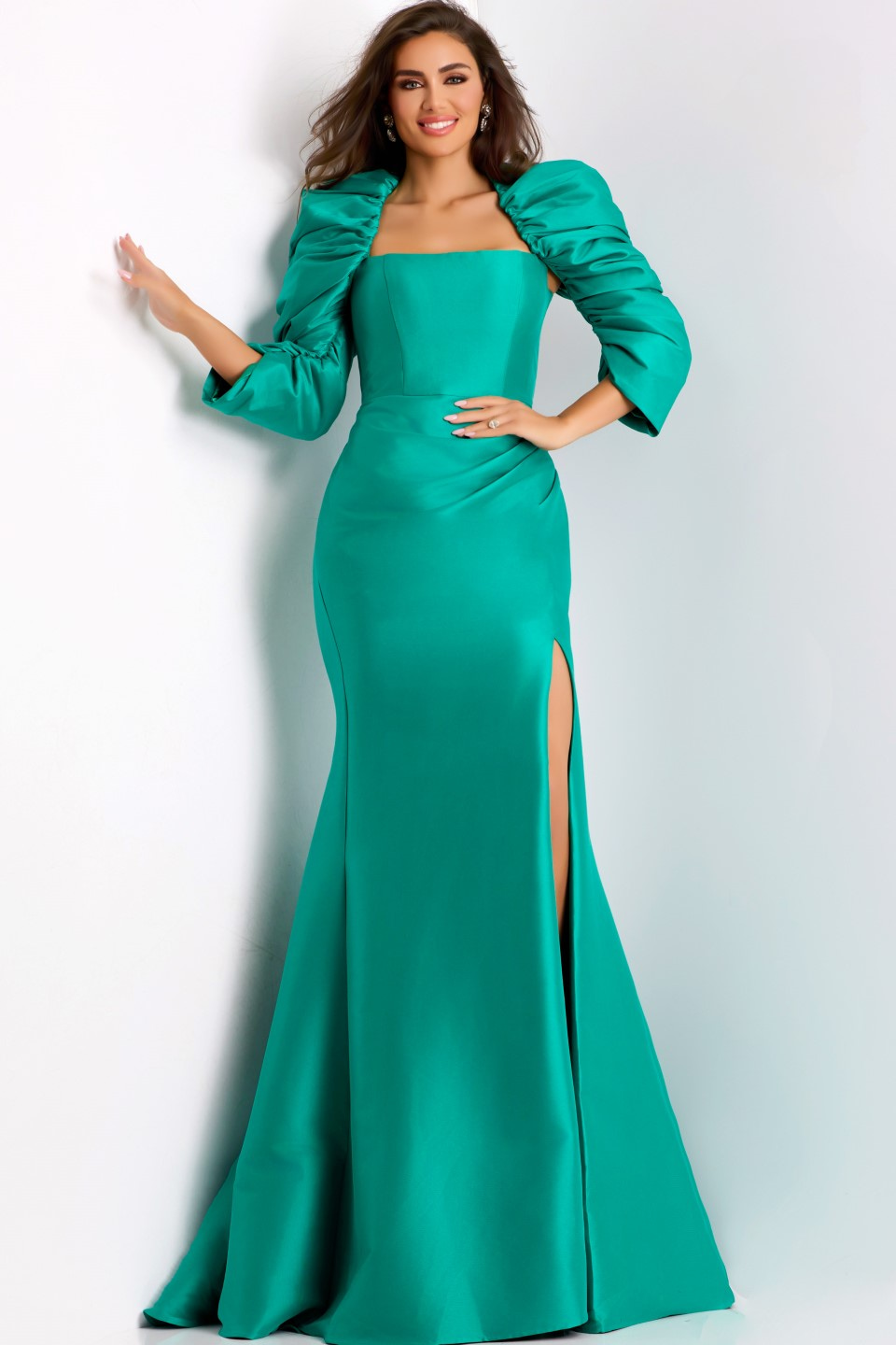 Model wearing Jovani dress 45214.