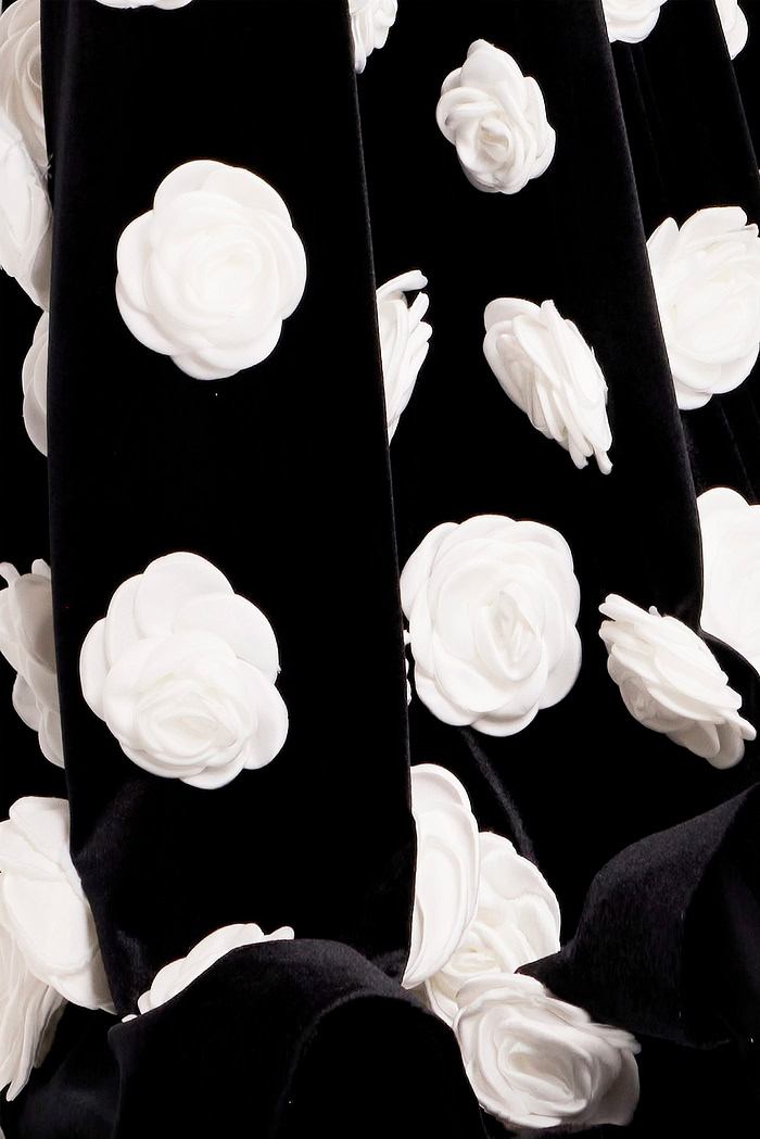 black and white floral fabric for 45238