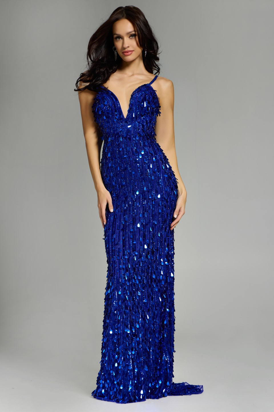 Model wearing Jovani dress 45262.