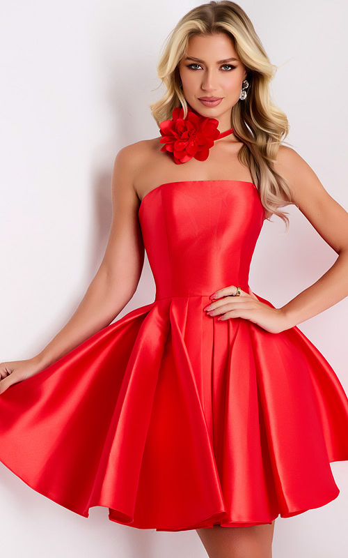 red fit and flare dress 45402
