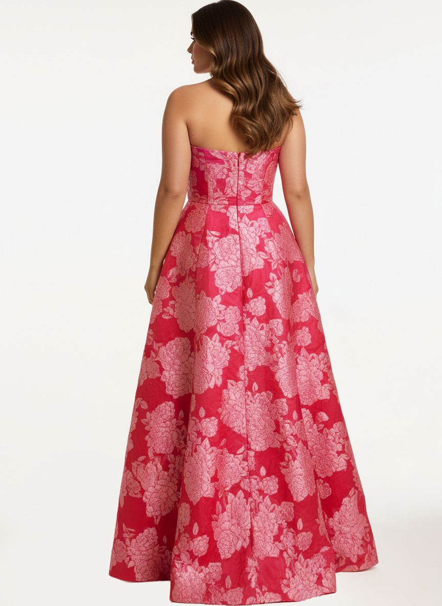 strapless a line dress 45721