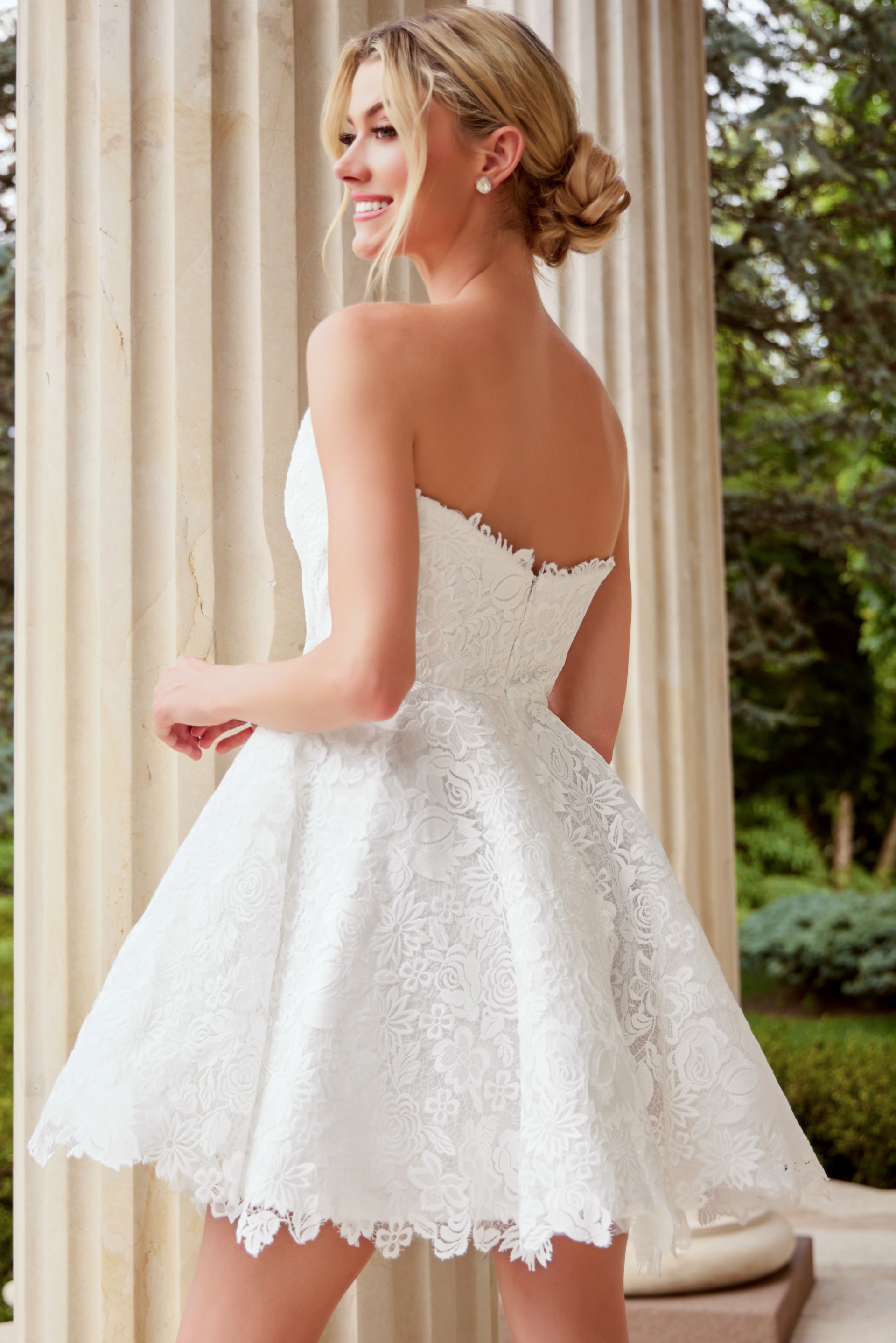 back of fit and flare dress 45766