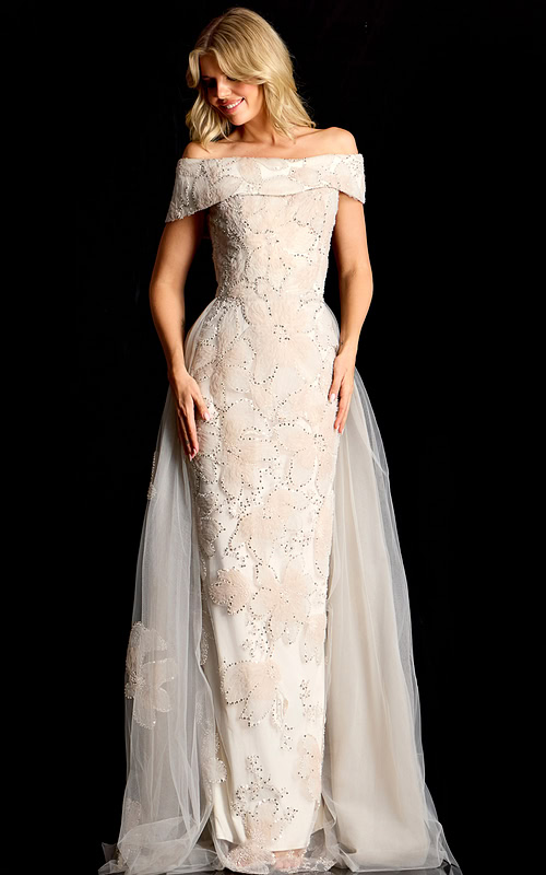 fitted dress with cape overlay 46034