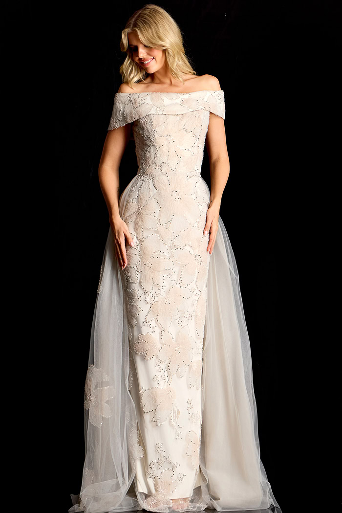 fitted dress with cape overlay 46034