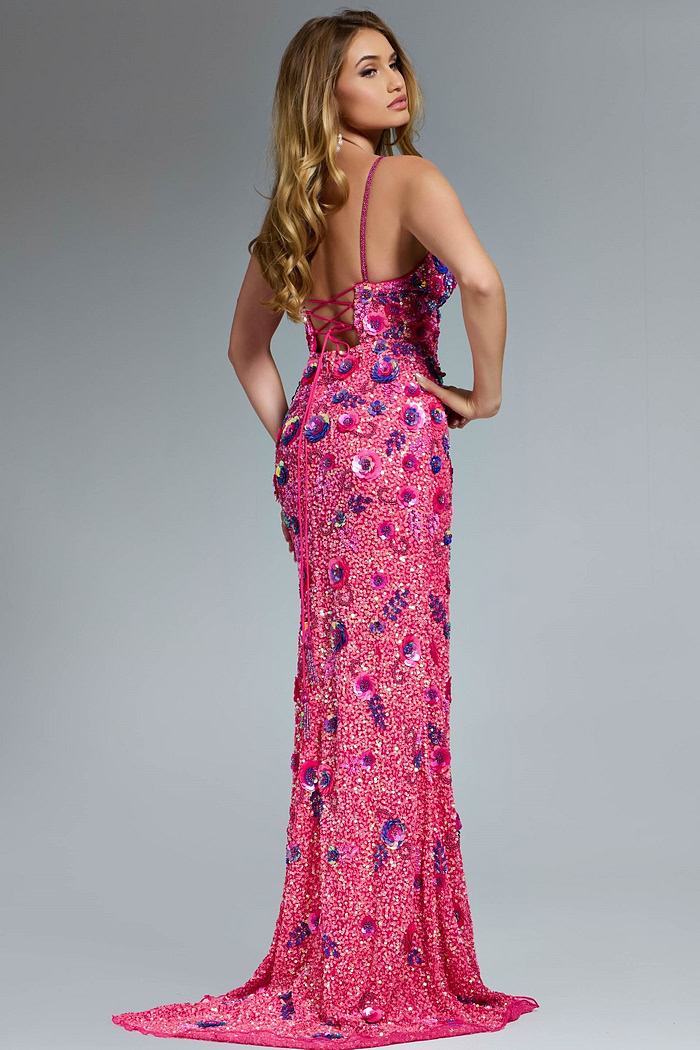 Model wearing Jovani dress 46097.