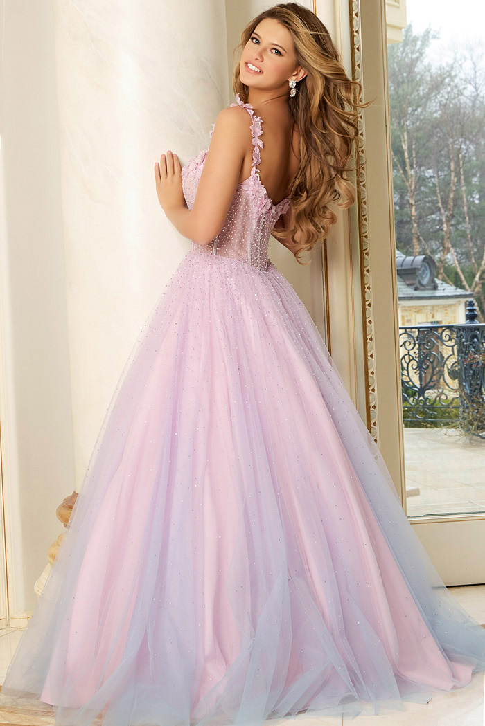 pink fit and flare tulle dress 47305
