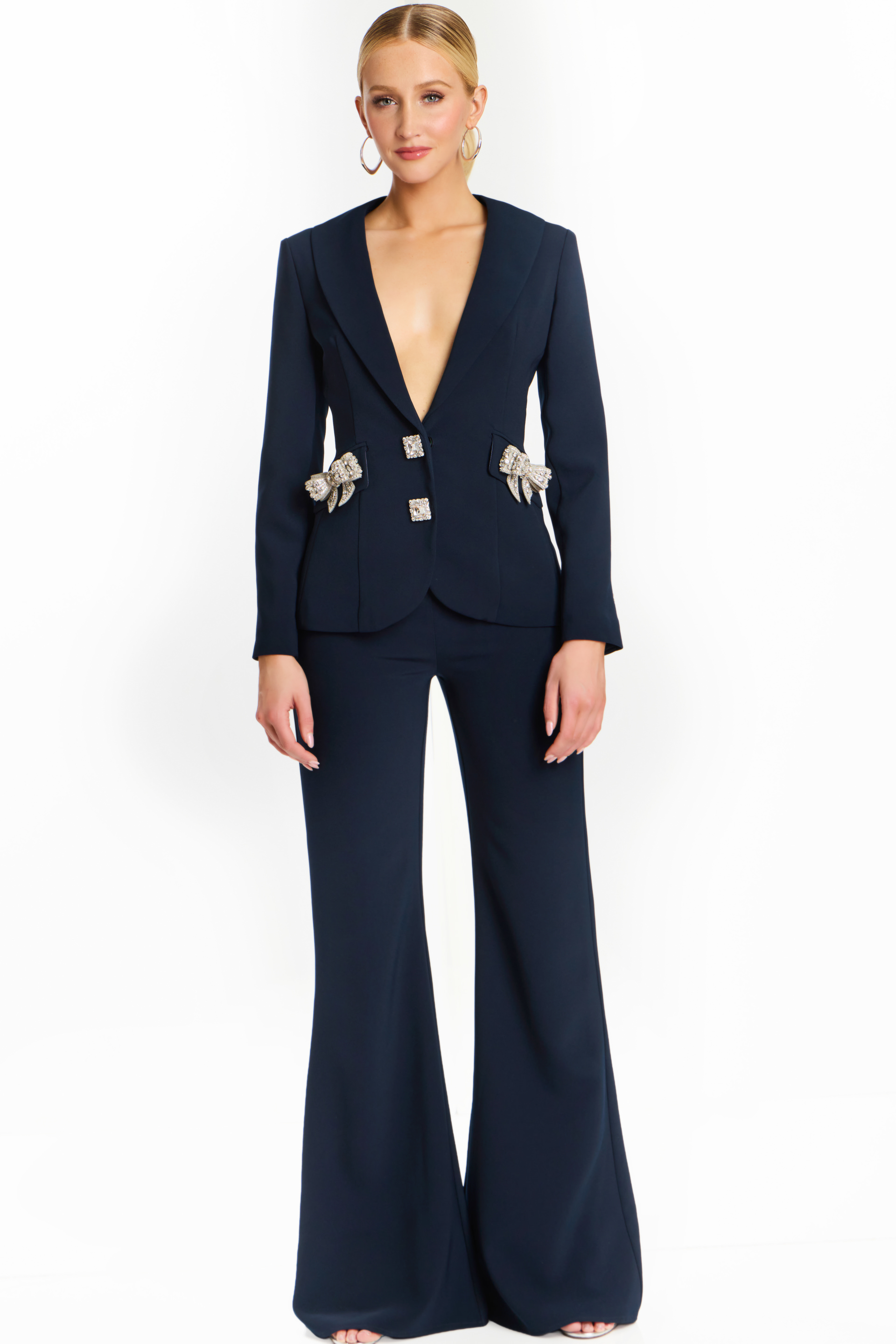 two piece pantsuit wit embellished details 47615