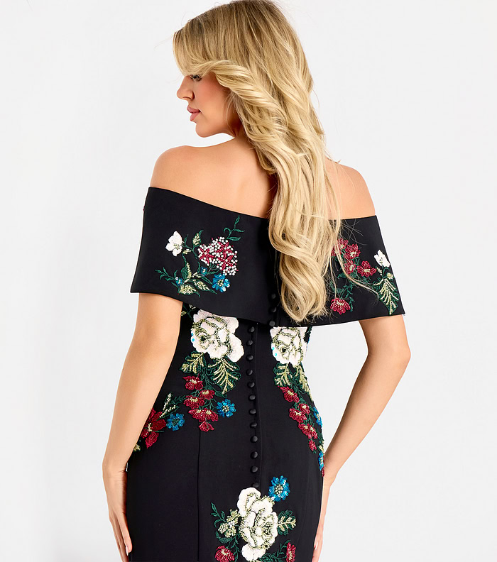 floral black multi dress 47636