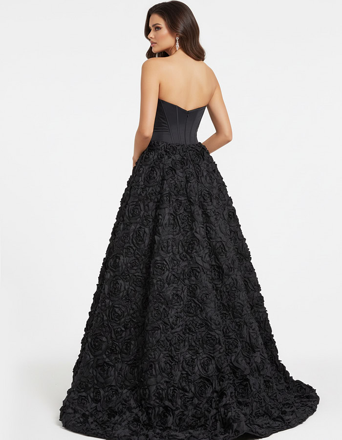 back of strapless ballgown 47695