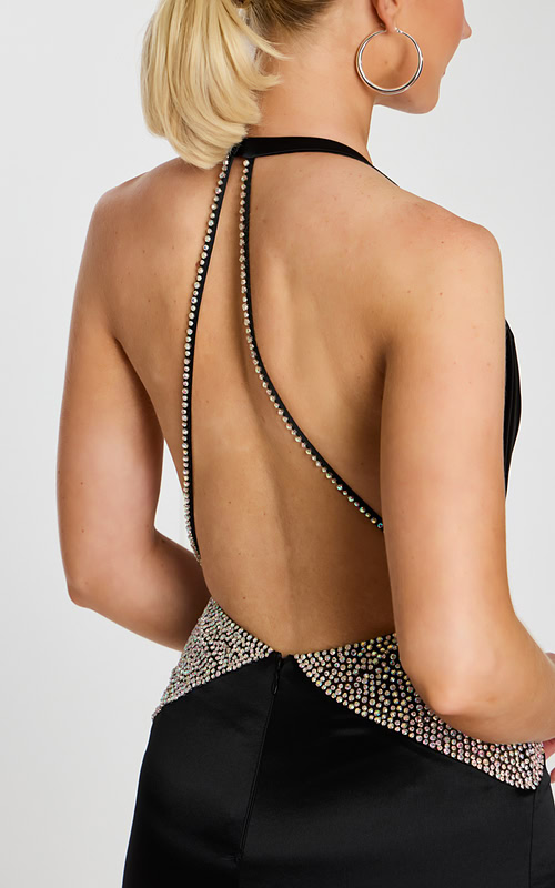 backless embellished jumpsuit 47720